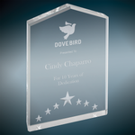 Star Point Acrylic Award with Silver Reflection