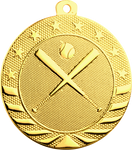 Gold baseball or softball medal in the Starbrite style