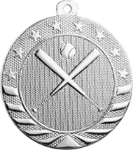 Silver baseball or softball medal in the Starbrite style