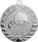 silver basketball medal in the Starbrite style