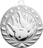 silver bowling medal in the Starbrite style