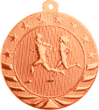bronze cross country or marathon medal in the Starbrite style