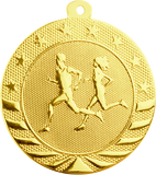 gold cross country or marathon medal in the Starbrite style