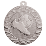silver soccer (futbol) medal in the Starbrite style