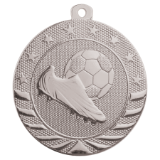 silver soccer (futbol) medal in the Starbrite style