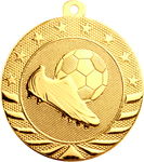 gold soccer (futbol) medal in the Starbrite style