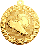 gold soccer (futbol) medal in the Starbrite style