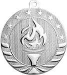 silver victory torch medal in the Starbrite style