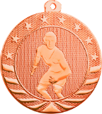 bronze wrestling medal in the Starbrite style