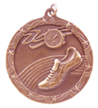 bronze track medal in the Shooting Star style
