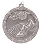 silver track medal in the Shooting Star style