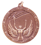 bronze victory medal in the Shooting Star style