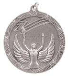 silver victory medal in the Shooting Star style