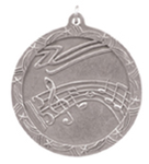 silver music medal in the Shooting Star style