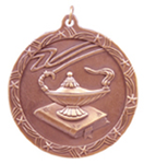 bronze lamp of knowledge medal in the Shooting Star style