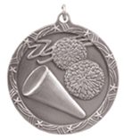 silver cheer medal in the Shooting Star style