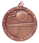 bronze volleyball medal in the Shooting Star style
