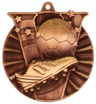 bronze soccer (futbol) medal in the V-Series style