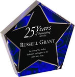 Velvet Star Acrylic - Years of Service Award