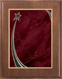 Walnut Wood Plaque with Decorative Plate - Years of Service Award