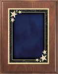 Walnut Wood Plaque with Decorative Plate - General Service Award